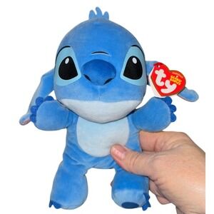 Disney Stitch Beanie Babies Plush Toy Blue Alien Character‎ Collectible
